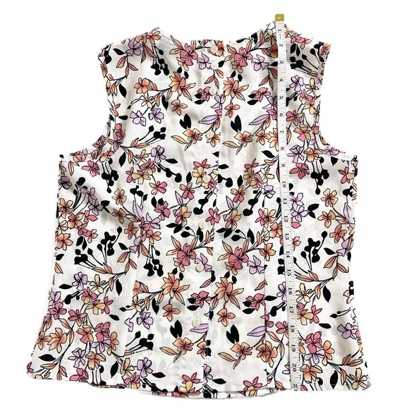 KAREN SCOTT Women’s Petite Floral Sleeveless Top - Small - Picture 7 of 9